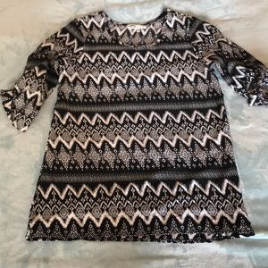 Black and White Pattern Blouse